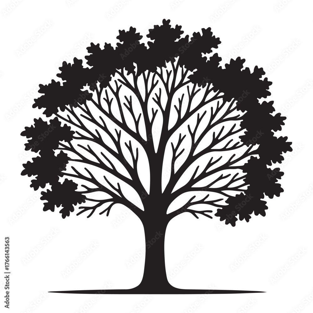 Obraz premium vector tree silhouette