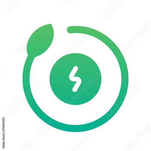eco mode gradient icon