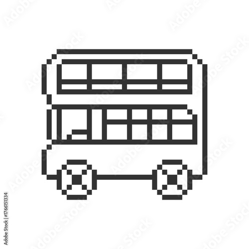 london bus travel pixel art