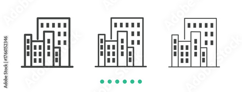 Office icon. Thin line icon vector