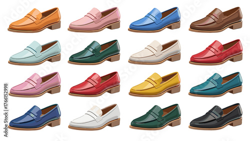 Loafers Shoes Illustration Vectors showcasing elegant designs, smooth leather textures, and refined details that capture sophistication, comfort, and timeless modern fashion appeal.