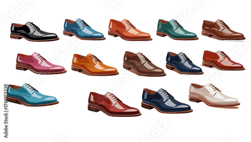 Derby Shoes Illustration Vectors featuring classic craftsmanship, smooth contours, and artistic compositions that reflect versatility, luxury, and the essence of modern elegance.
