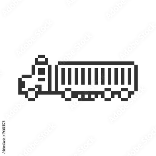 truck container cargo pixel art