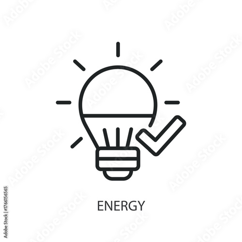 Energy thin line vector icons.