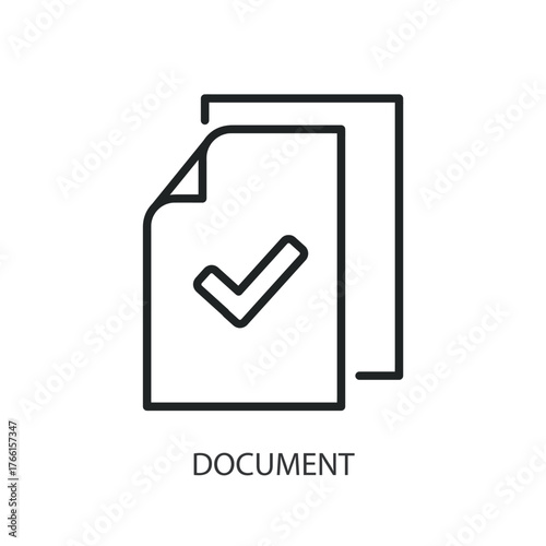 Document thin line vector icons.