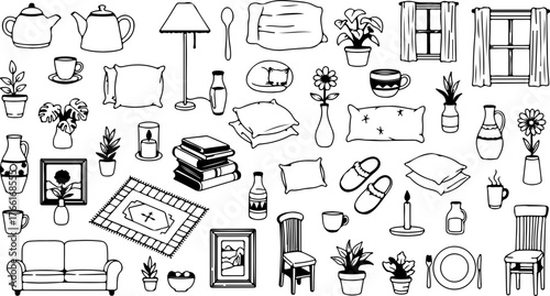 Stylish home decor elements for creating inviting interiors and comfortable living spaces, ideal for interior design projects and lifestyle visuals