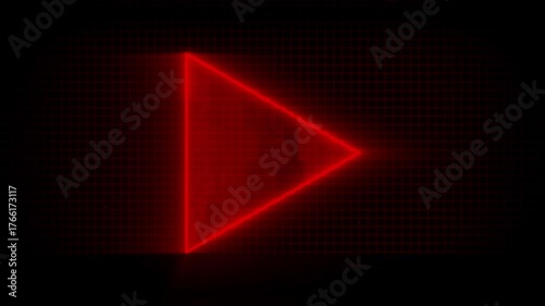 Digital Red Play Button Background Animation (Transition In and Out) [4K]