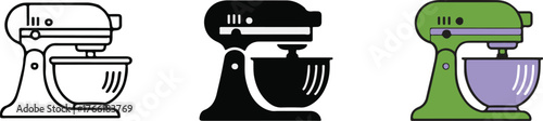 Photos clean of stand mixers illustration set minimal vector ai eps jpeg png for kitche