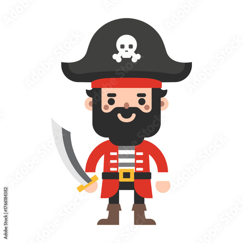 Pirate captain vector art