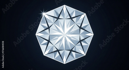Abstract diamond design on dark background, a modern and elegant pattern for luxury, technology, and highend visual concepts