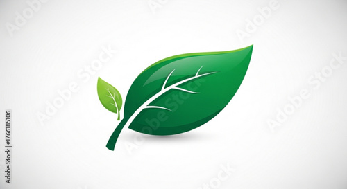 Green leaf, representing nature, growth, and environmental sustainability for a healthier planet and future generations