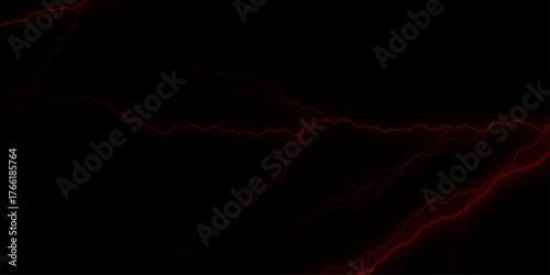 Thunder Stock Image In black Background. Massive lightning bolt with branches isolated on black background. Dramatic electric lightning. thunder lighting on black sky. 3d illustration, lightning, 