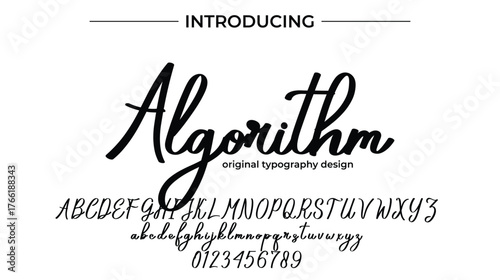 Algorithm - Elegant Script Font for Smooth Handwritten Design and Creative Typography