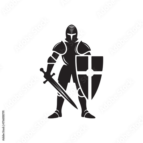 Norman Halloween Shadow Art – Black Silhouette on White.