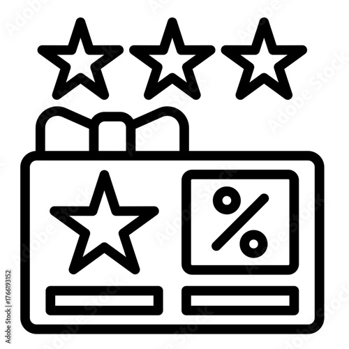 Gift Card  Icon Element For Design