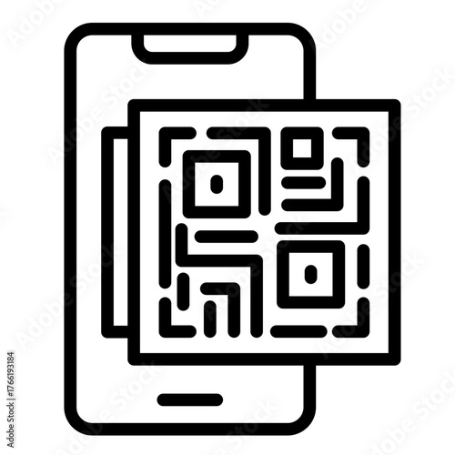 Qr Code  Icon Element For Design