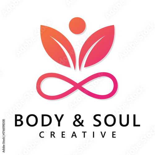 Body And Soul Creative Logo - Symbol for Wellness