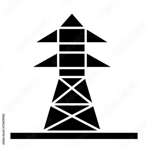 Transmission Tower   Icon Element For Design