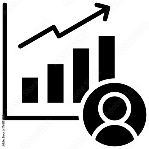 Self growth icon isolated on white background. vector illustration icon for business to consumer