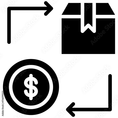 Selling icon isolated on white background. vector illustration icon for business to consumer