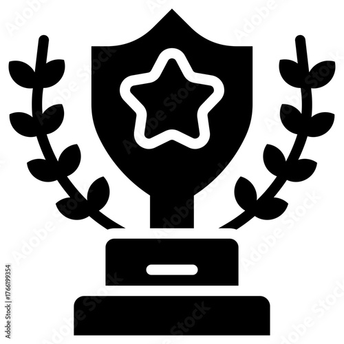 Trophy icon isolated on white background. vector illustration icon for business to consumer