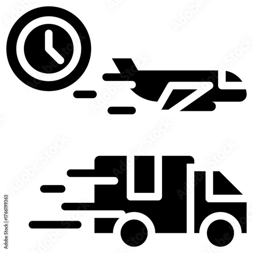 Fast delivery icon isolated on white background. vector illustration icon for business to consumer