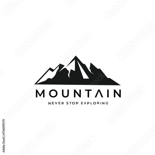Mountain adventure logo vector illustration design template
