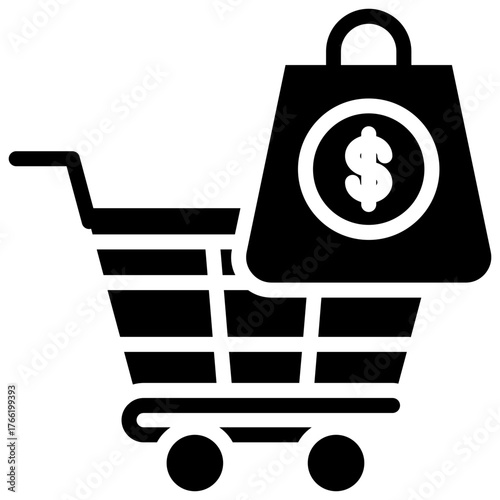 Purchasing icon isolated on white background. vector illustration icon for business to consumer