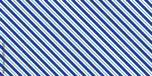 Christmas seamless pattern. blue diagonal stripes background. Candy cane repeating decoration wallpaper. Vector background eps 10