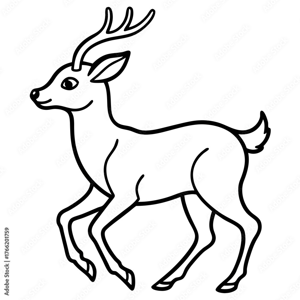 Fototapeta premium deer silhouette vector