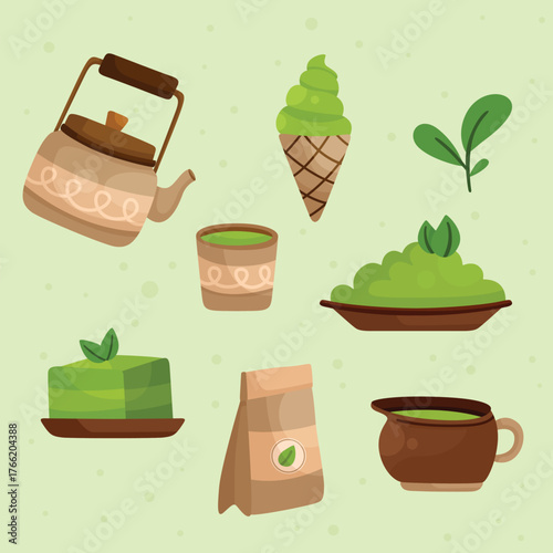 Matcha tea collection