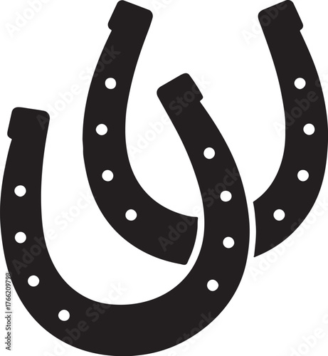 PrintTwo black horseshoe icons on a white background