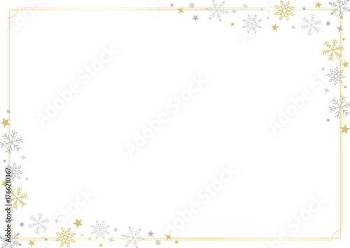 かわいい雪の結晶のフレーム