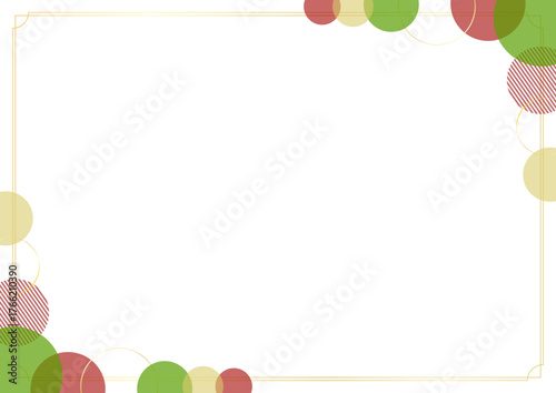 クリスマスカラーのシンプルなフレーム