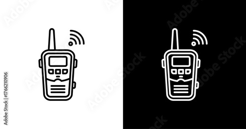 Walkie Talkie Icon Set Multiple Style Collection