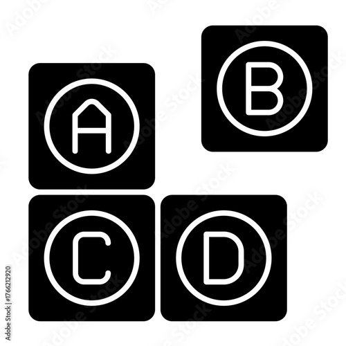 Block  Icon Element For Design	