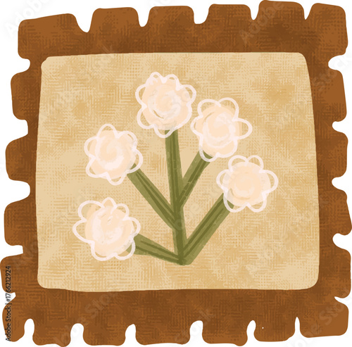 Autumn Bloom Patch Flower Appliqu