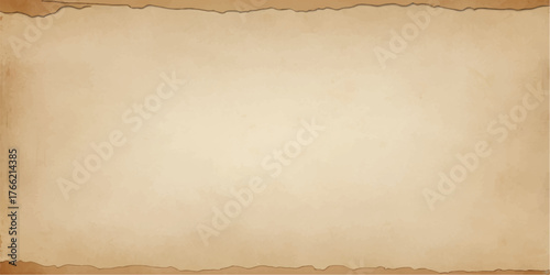 Antique vintage old brown paper texture background with aged, stained, torn sheet and rough parchment look