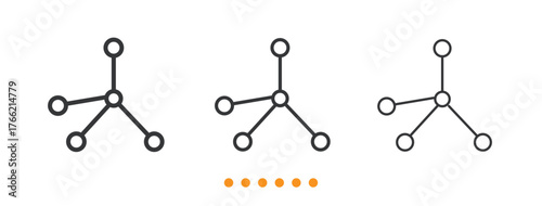 Molecular Structure icon. Thin line icon vector