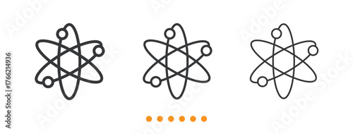 Molecular Structure icon. Thin line icon vector