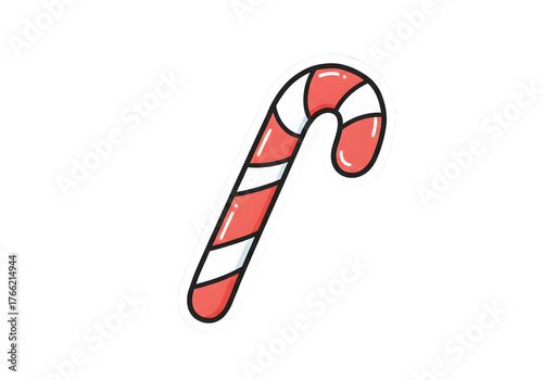 Wallpaper Mural Cute Candy Cane Sticker Icon png clear alpha channel cutout isolated on transparent background Torontodigital.ca