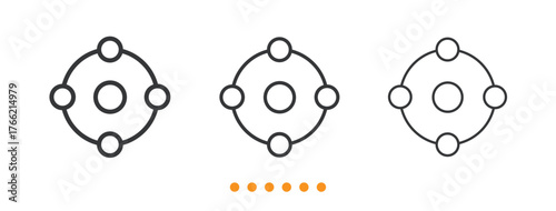 Molecular Structure icon. Thin line icon vector