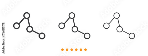 Molecular Structure icon. Thin line icon vector