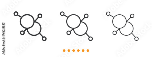 Molecular Structure icon. Thin line icon vector