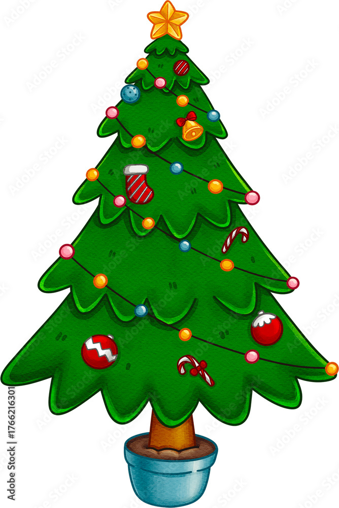 Fototapeta premium Decorated Christmas Tree