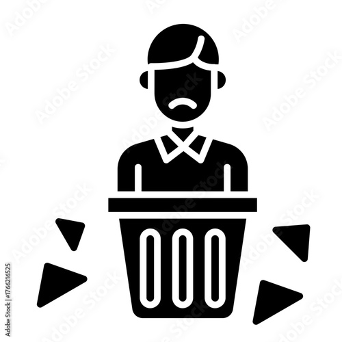Garbage  Icon Element For Design	