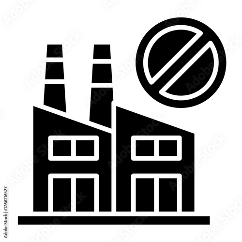 Factory  Icon Element For Design	