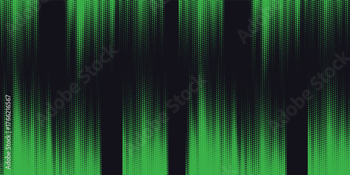 Halftone dot gradient grunge texture background with green and black color pattern. Pop art comic sports style vector illustration of dots.