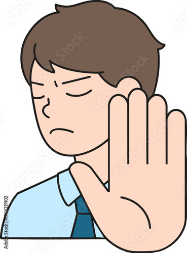 a man of rejection gestures