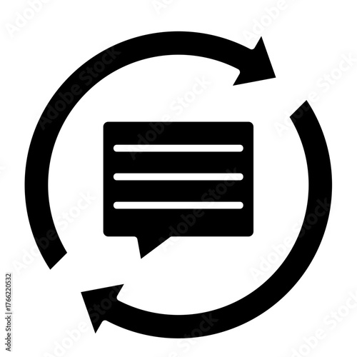 Feedback Loop  Icon Element For Design	